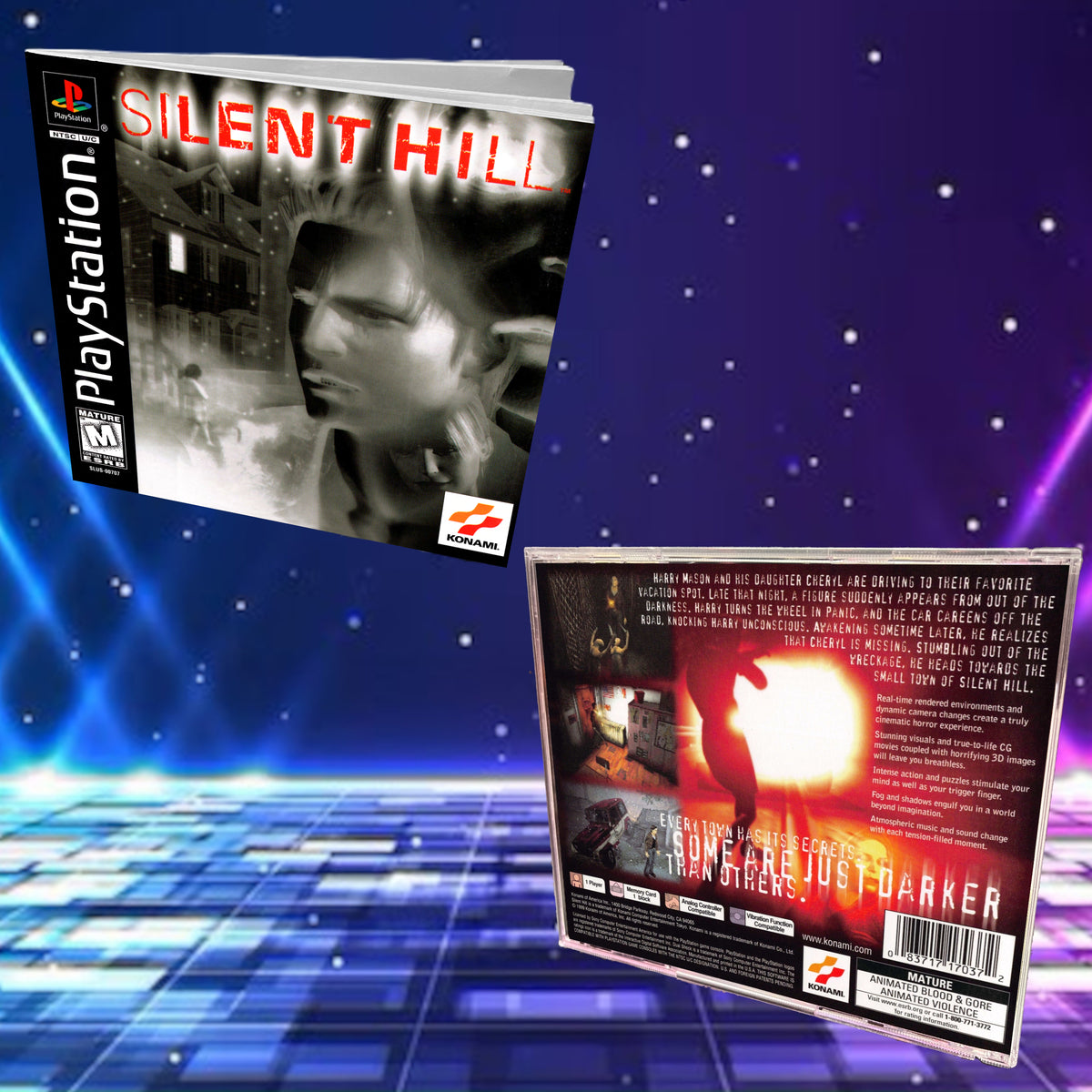 Silent Hill PS1 Replacement Manual + Back Cover Insert + Case