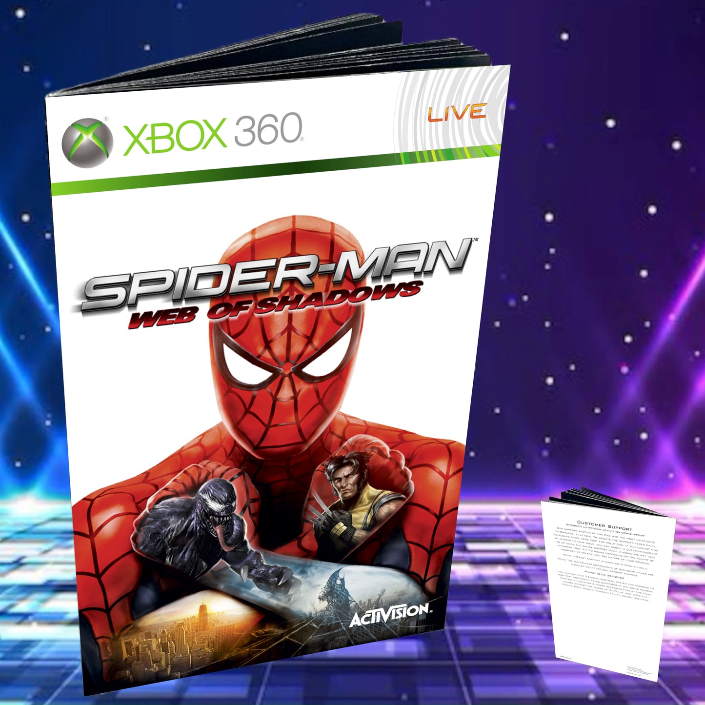 Spider Man Web of Shadows Xbox 360 Custom Manual