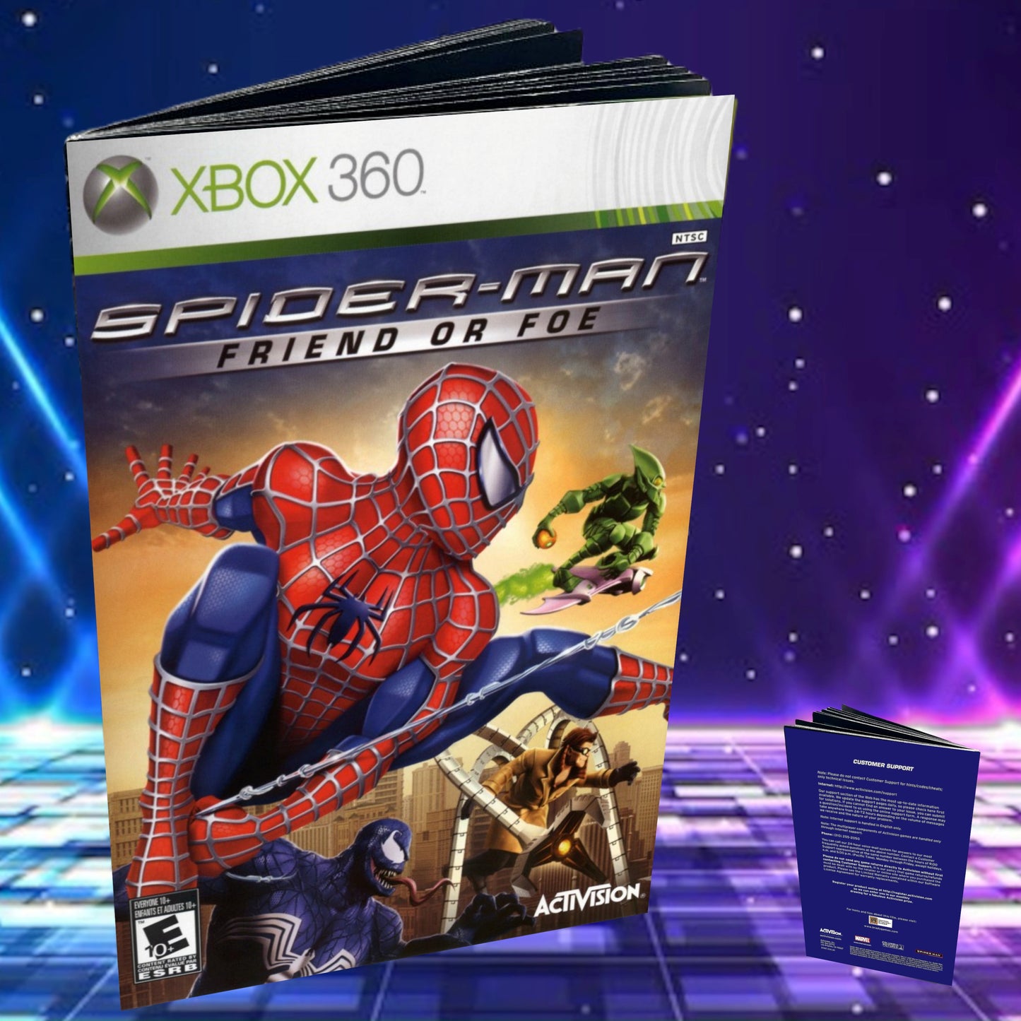 Spider Man Friend or Foe Xbox 360 Custom Manual