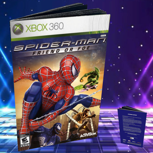 Spider Man Friend or Foe Xbox 360 Custom Manual
