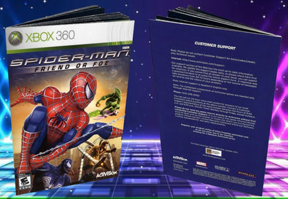 Spider Man Friend or Foe Xbox 360 Custom Manual
