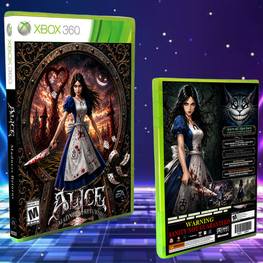 Alice Madness Returns Xbox 360 Custom Variant Case Cover