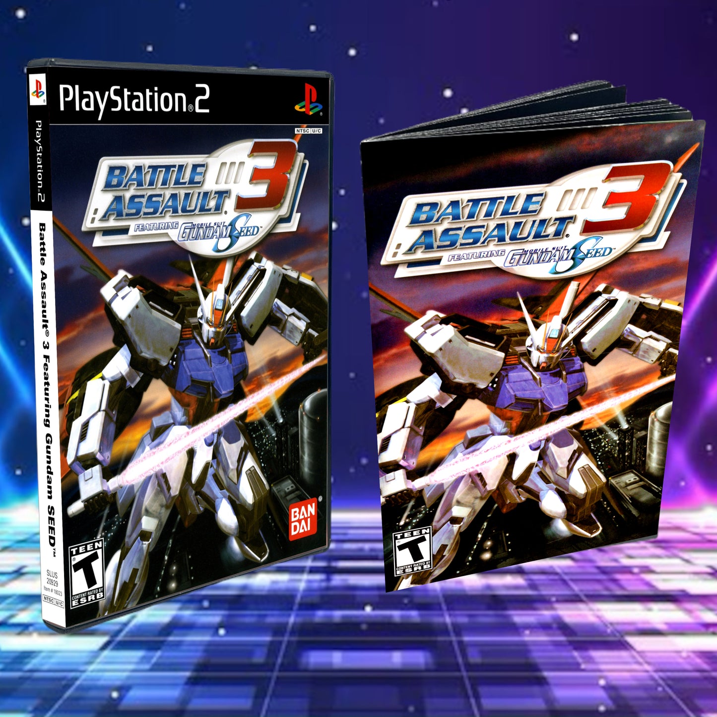 Battle Assualt 3 Featuring Gundam Seed Cover Art + Manual + PS2 Style Case