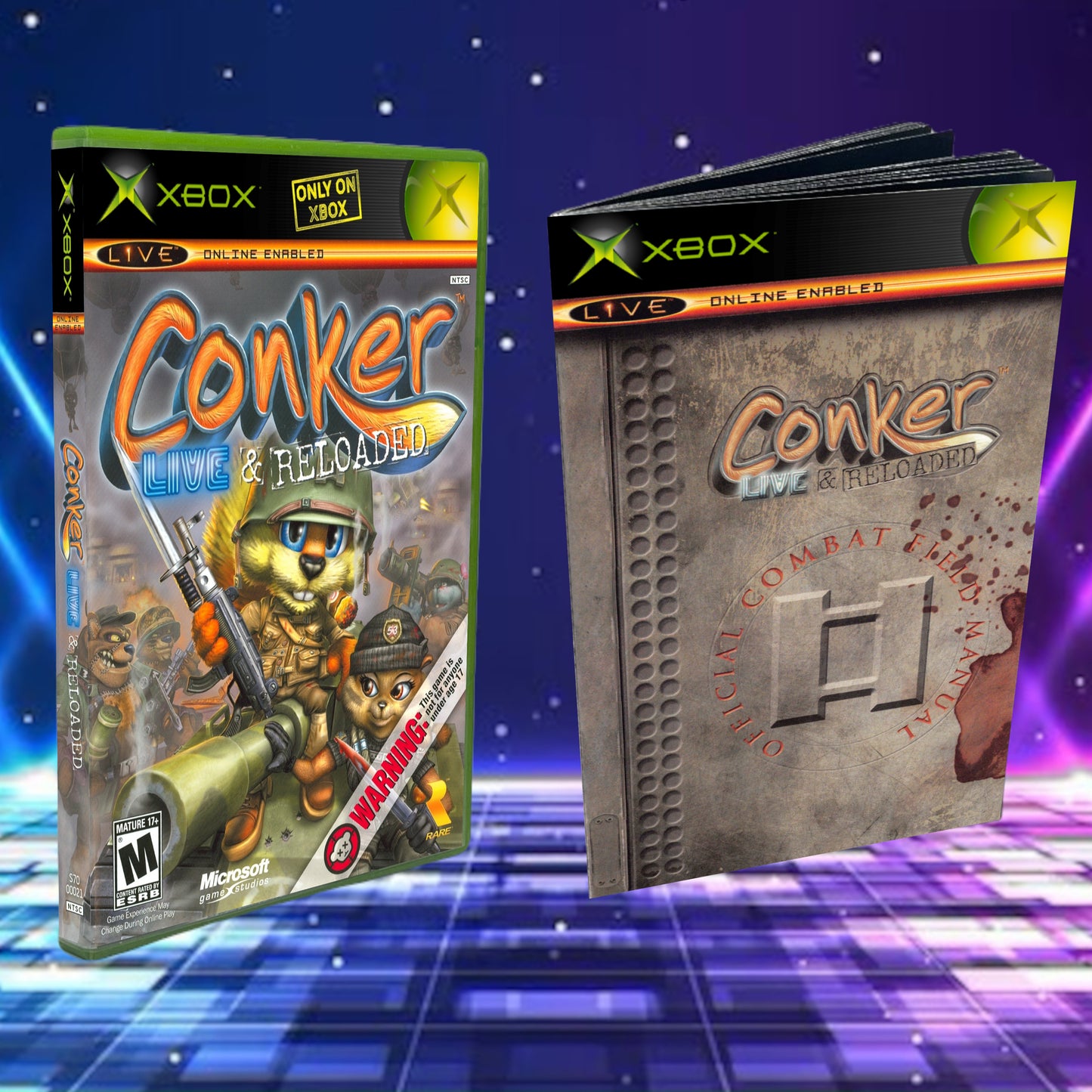 Conker Live & Reloaded Cover Art + Manual for Xbox