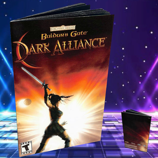 Baldur's Gate Dark Alliance PS2 Custom Manual