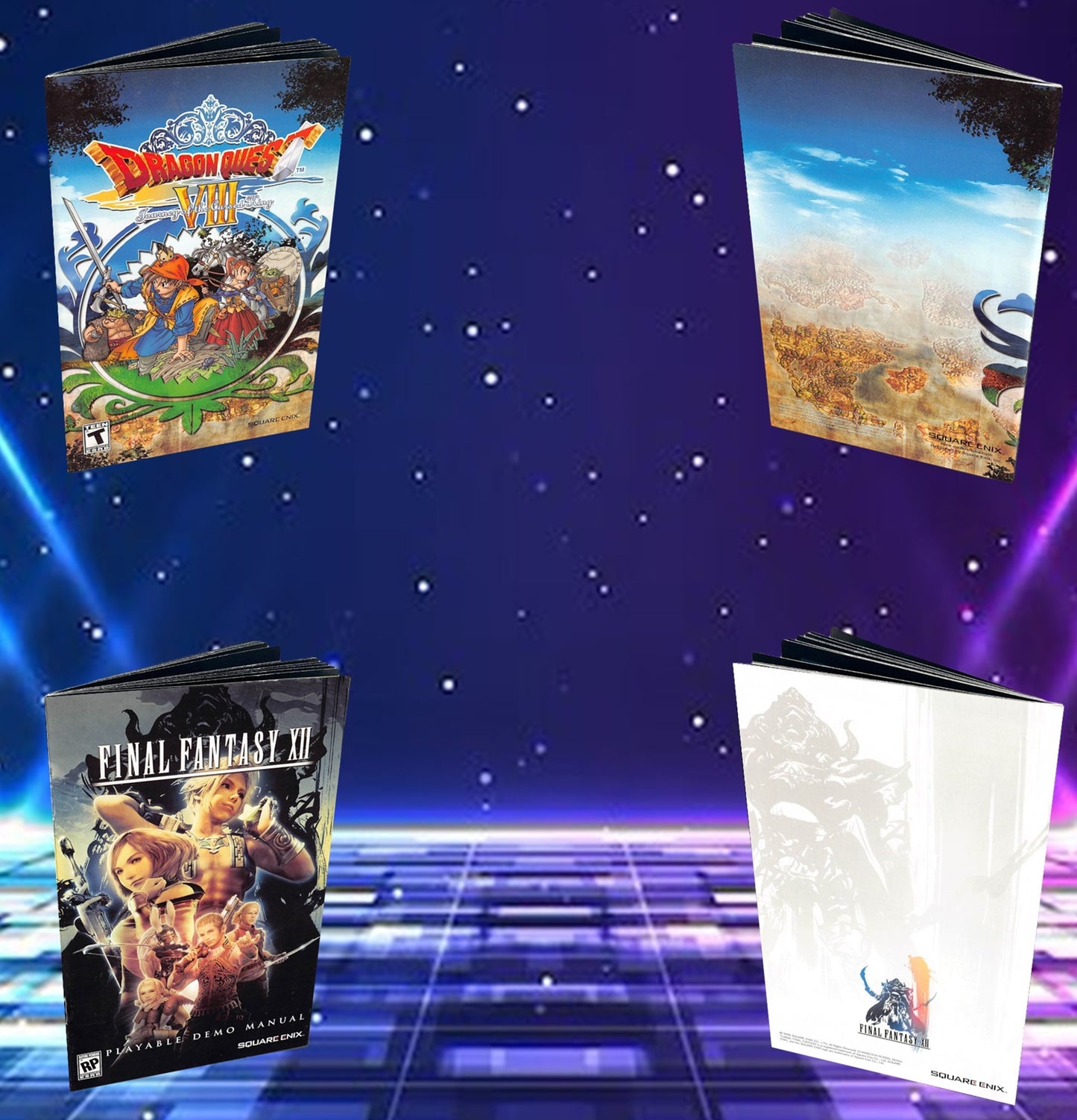 Dragon Quest 8 with Final Fantasy 12 Demo PS2 Custom Manual