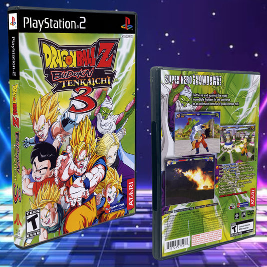 Dragonball Z Budokai Tenkaichi 3 PS2 Custom Cover art