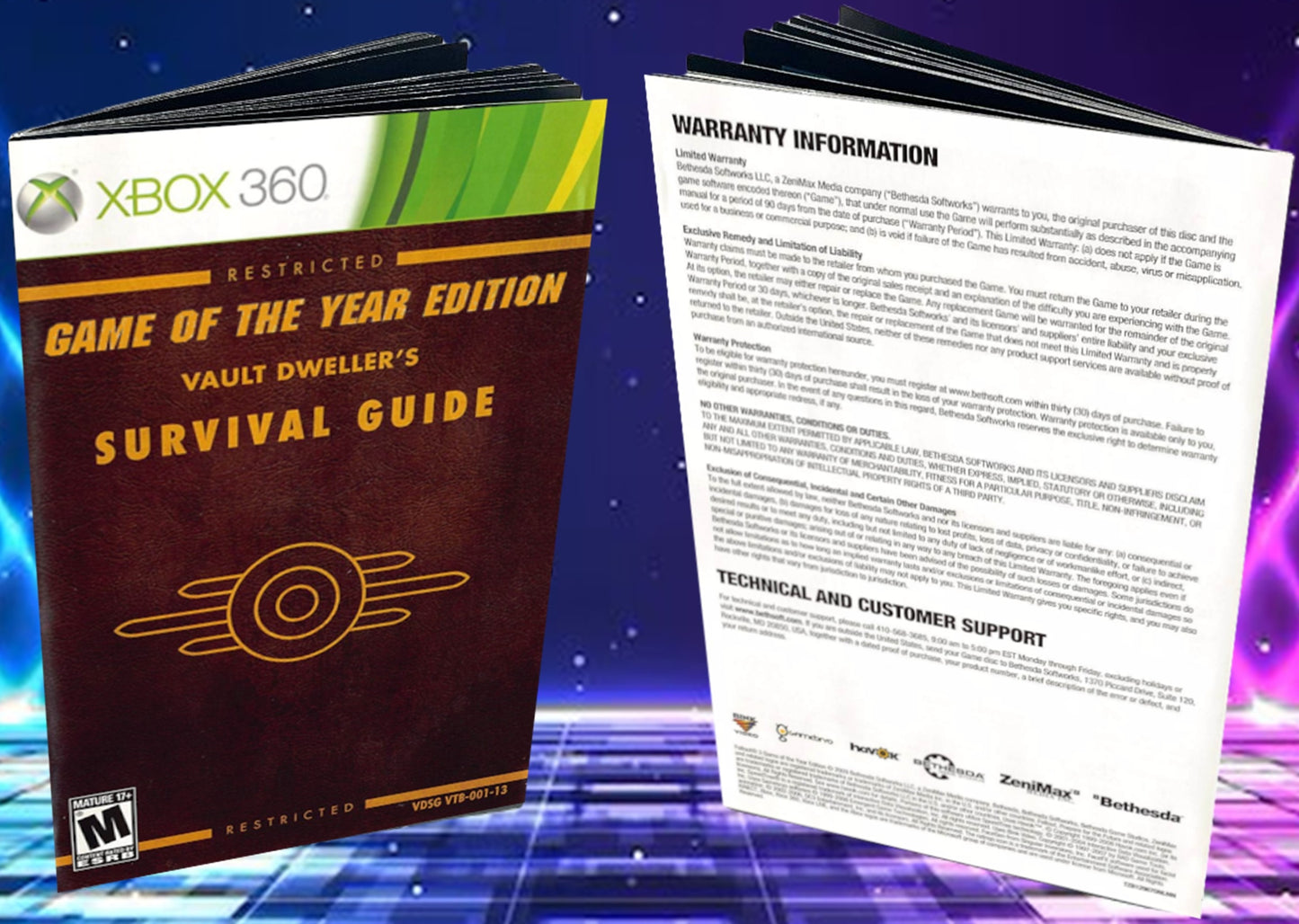 Fallout 3 Custom Game of the Year Edition Xbox 360 Custom Manual