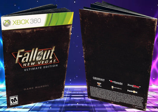 Fallout New Vegas Custom Ultimate Edition Xbox 360 Custom Manual
