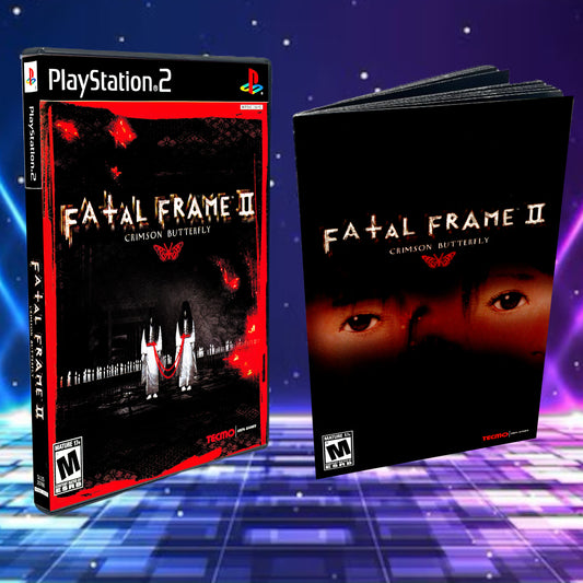 Fatal Frame 2 Crimson Butterfly Cover Art + Manual + PS2 Style Case
