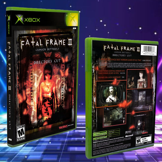 Fatal Frame 2 Crimson Butterfly Xbox Custom Cover Art