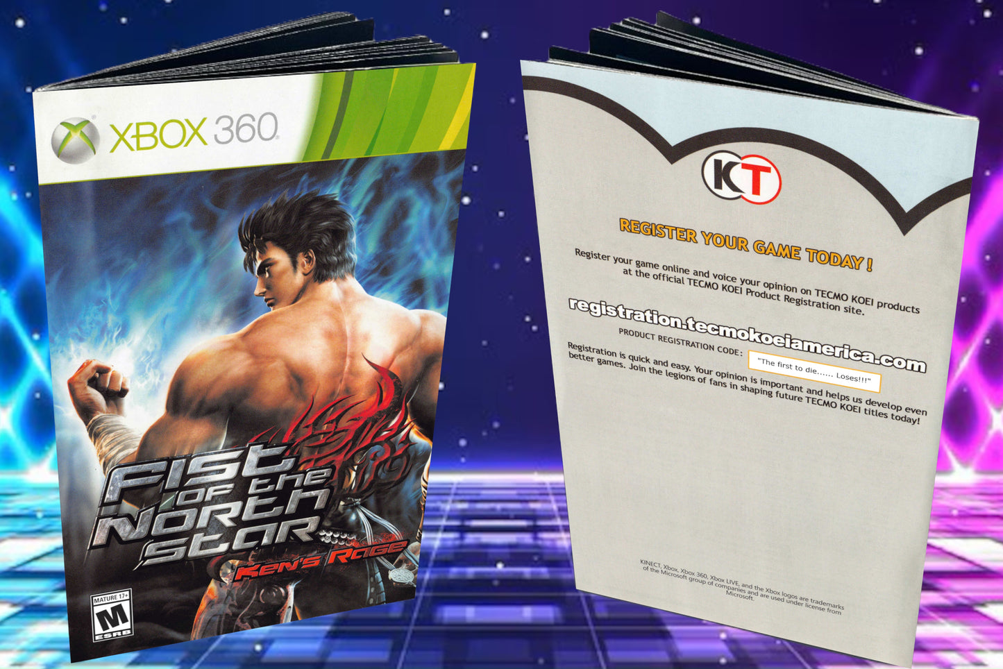 Fist of the North Star Ken's Rage Xbox 360 Custom Manual