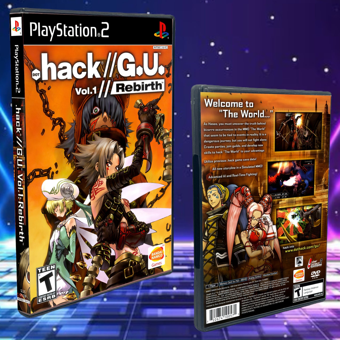 Dot Hack G.U. Vol 1 Rebirth PS2 Custom Cover art