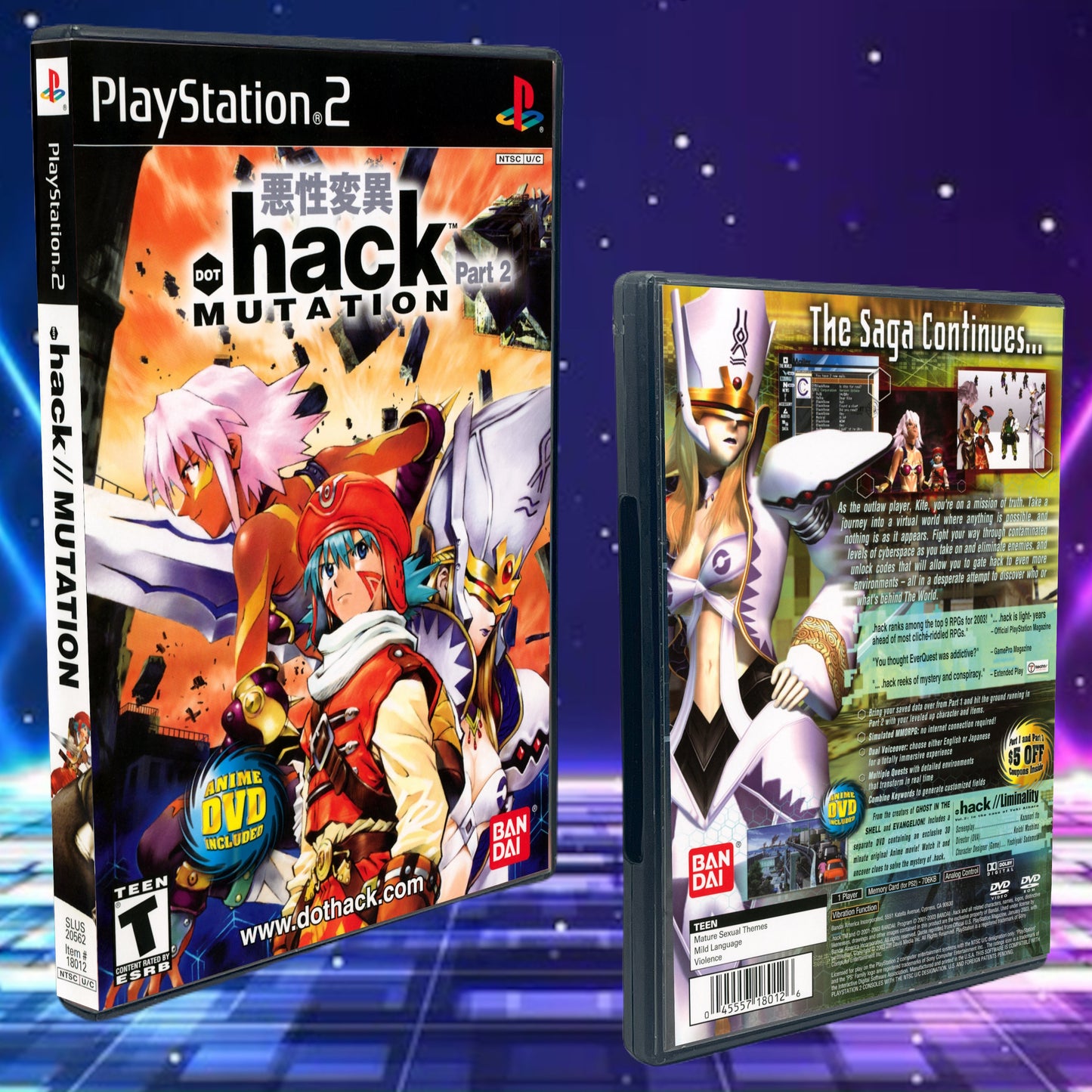 Dot Hack Part 2 Mutation PS2 Custom Cover art