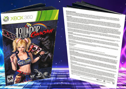 Lollipop Chainsaw Xbox 360 Custom Manual