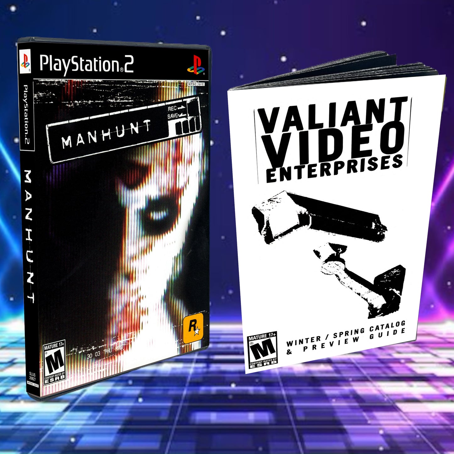 Manhunt Cover Art + Manual + PS2 Style Case