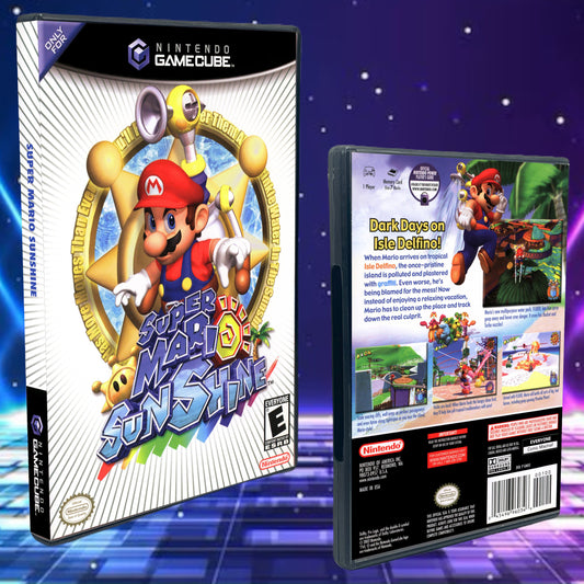 Super Mario Sunshine GameCube Custom Cover Art