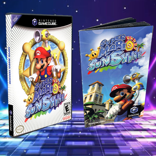 Super Mario Sunshine Cover Art + Manual for GameCube
