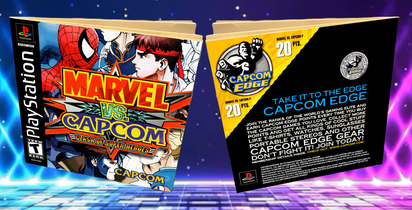 Marvel vs Capcom PS1 Custom Manual