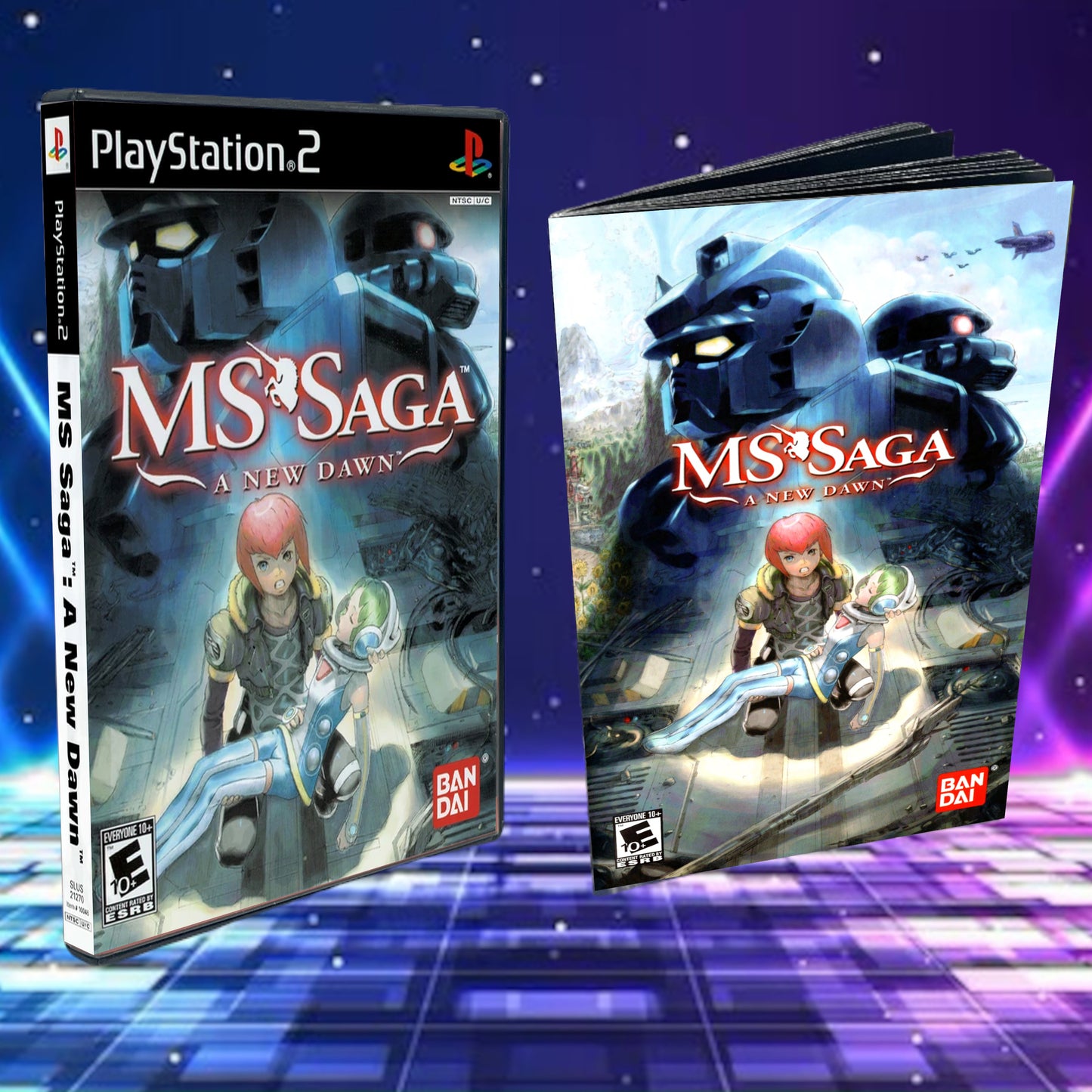 MS Saga A New Dawn Cover Art + Manual + PS2 Style Case