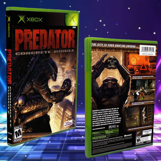 Predator Concrete Jungle Xbox Custom Cover Art
