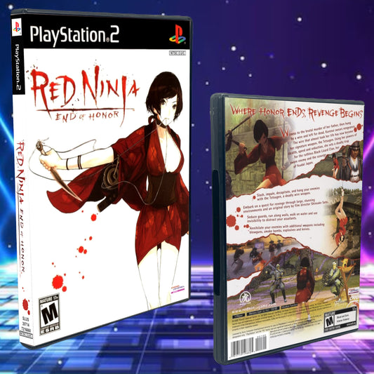Red Ninja End of Honor PS2 Custom Cover art