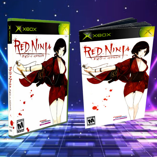 Red Ninja End of Honor Cover Art + Manual for Xbox