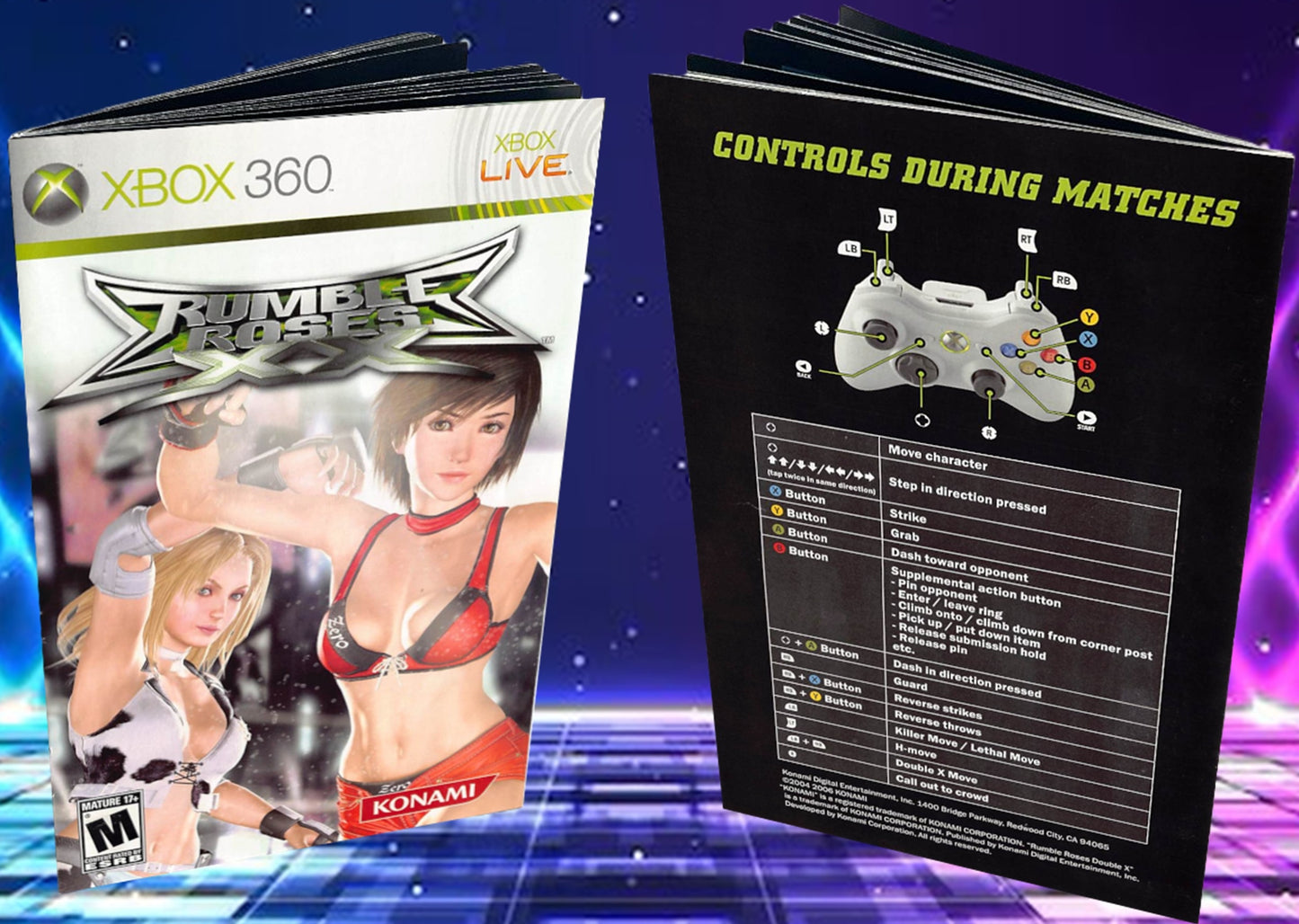 Rumble Roses XX Xbox 360 Custom Manual