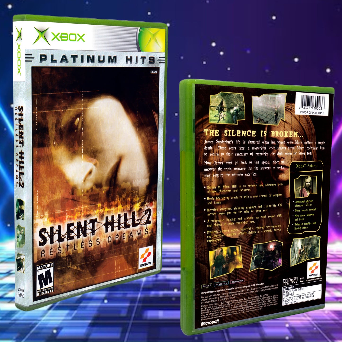 Silent Hill 2 Platinum Hits Xbox Custom Cover Art