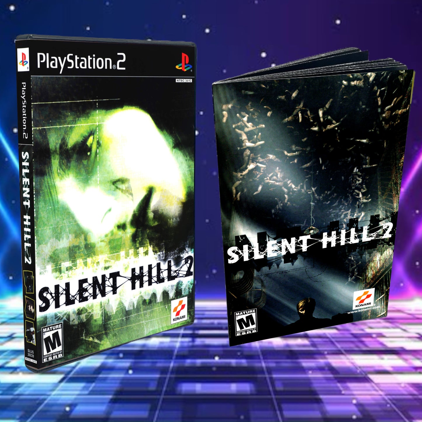 Silent Hill 2 Cover Art + Manual + PS2 Style Case
