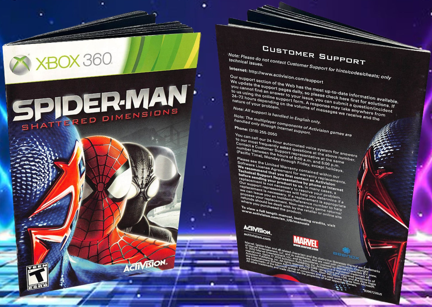 Spider Man Shattered Dimensions Xbox 360 Custom Manual