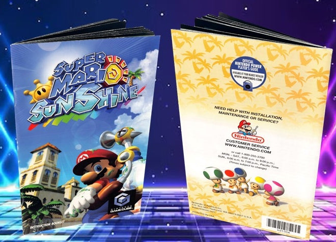Super Mario Sunshine GameCube custom manual