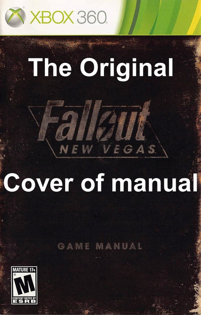 Fallout New Vegas Custom Ultimate Edition Xbox 360 Manual