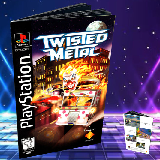 Twisted Metal Long Box Version PS1 Custom Manual