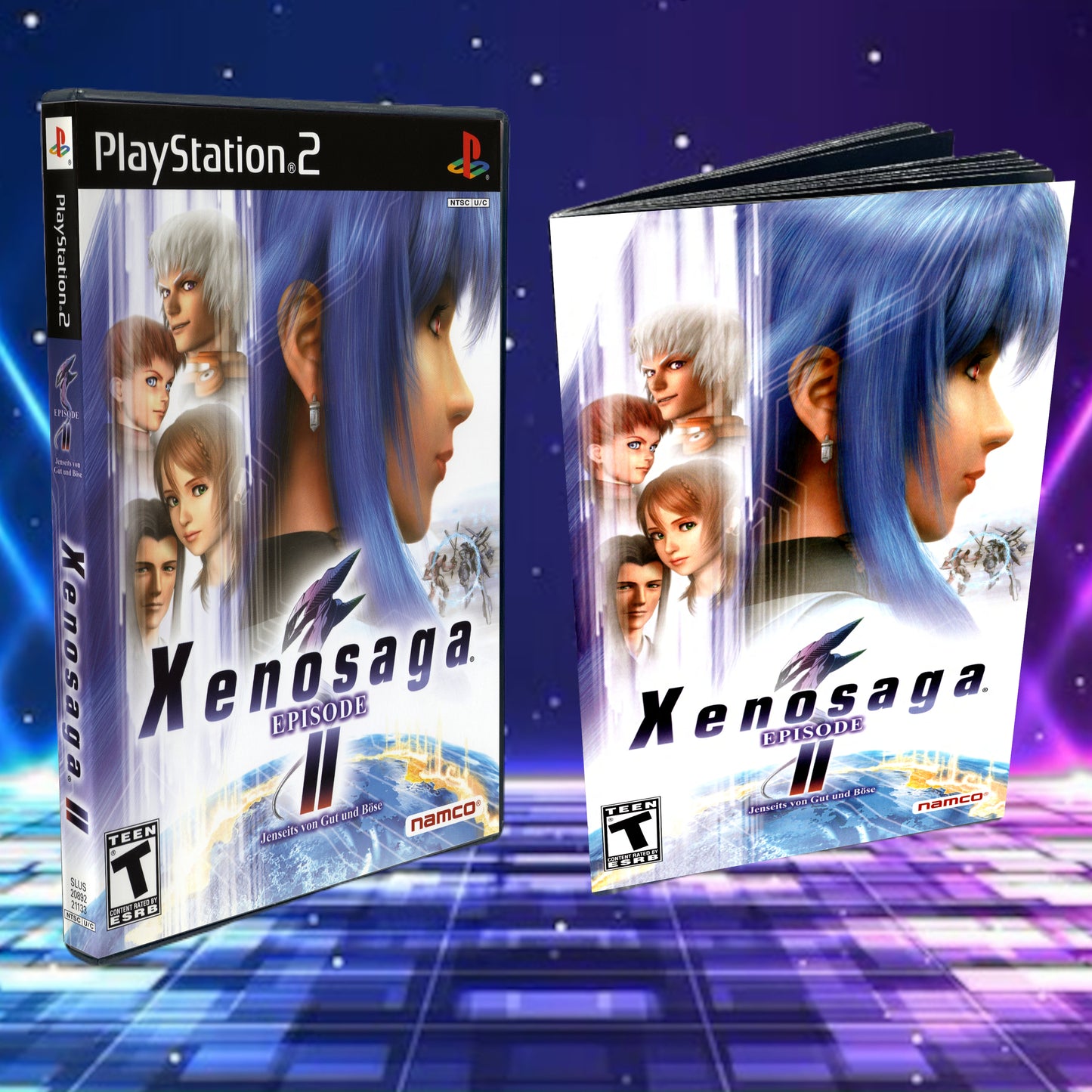 Xenosaga Episode 2 Cover Art + Manual + PS2 Style Case