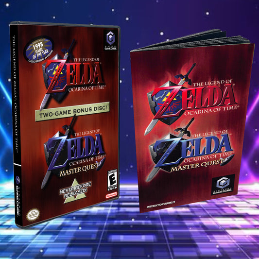 Zelda Ocarina of Time Cover Art + Manual for GameCube